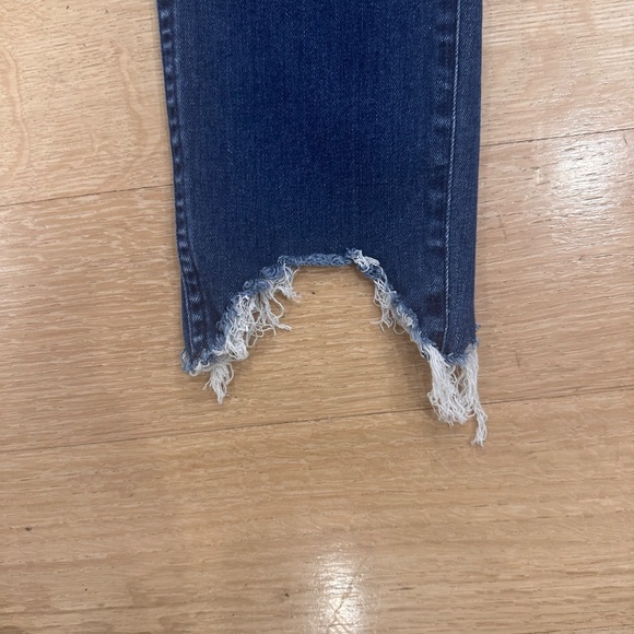 3x1 NYC Eleta 1507 Dark Wash Straight Leg Raw Hem High Waist Jeans Size 25 - Picture 9 of 11